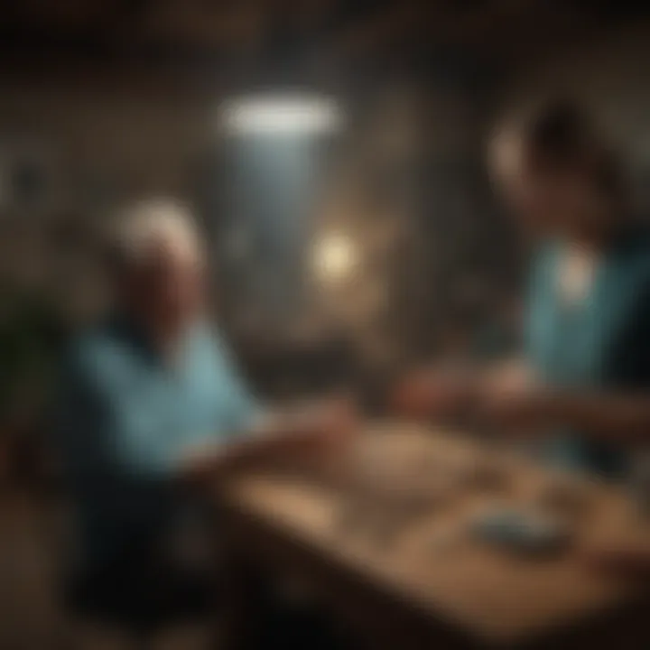 A collaborative therapy session involving practitioners and caregivers.