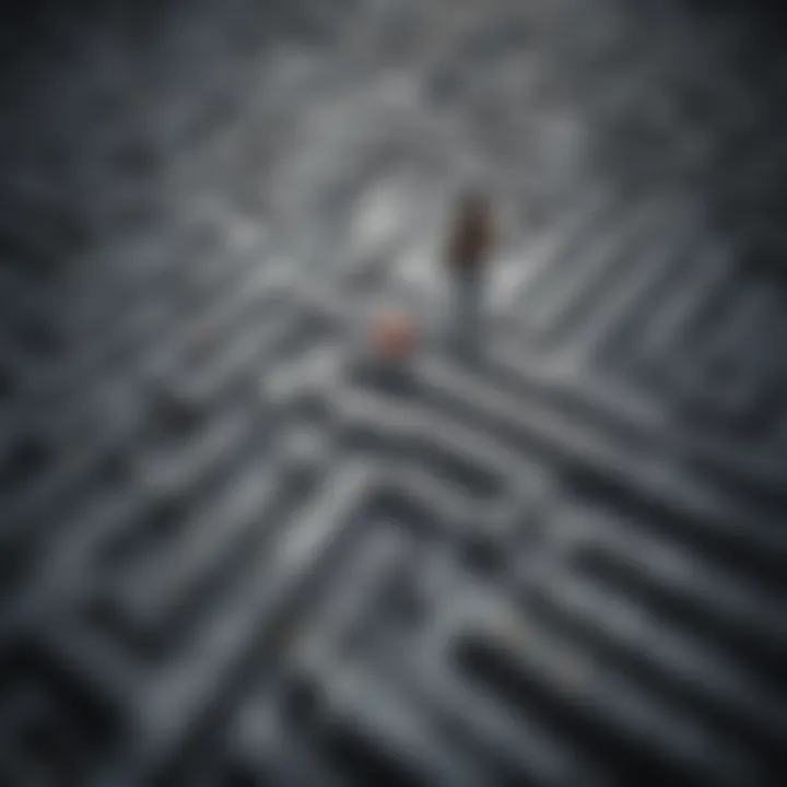 Maze representing the journey of overcoming alcohol addiction