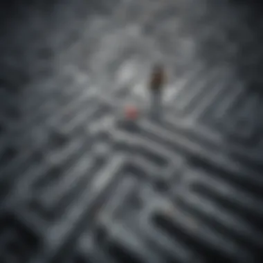 Navigating the Path to Sobriety Maze representing the journey of overcoming alcohol addiction