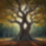 Growth and Unity Illustration of two intertwined trees symbolizing growth and unity