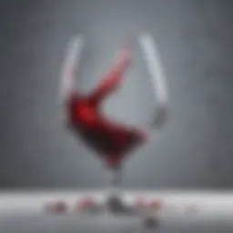 Artistic representation of a broken wine glass symbolizing alcohol abuse
