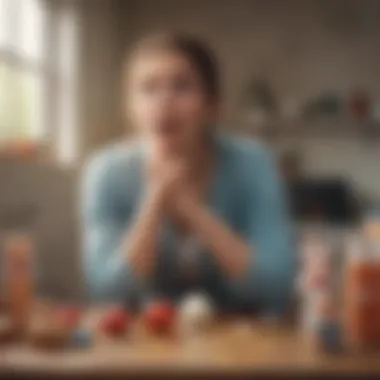 Mother looking overwhelmed while juggling multiple tasks