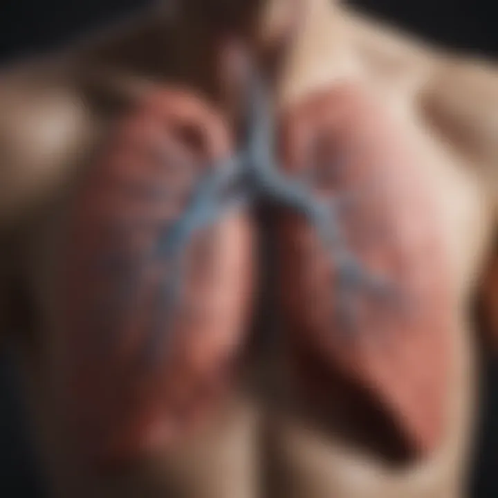 Lung anatomy illustrating recovery