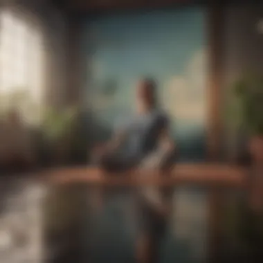 Meditation for Regaining Control Illustration of a person meditating in a serene environment
