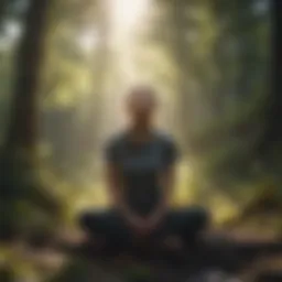 Person practicing mindfulness in nature