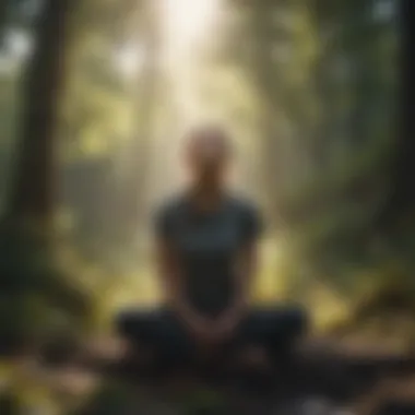 Embracing Mindfulness in Nature Person practicing mindfulness in nature