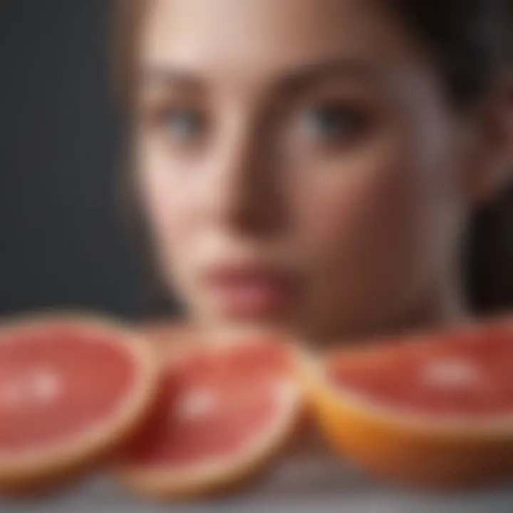 Visual representation of safe grapefruit consumption