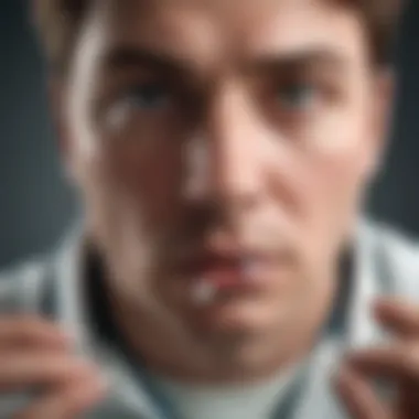 Scientific Examination of Nicotine Gum Impact Scientist studying the impact of nicotine gum on inflammation