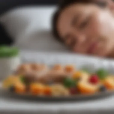 Dietary Adjustments for Sleep Improvement Visual representation of dietary adjustments that support better sleep.