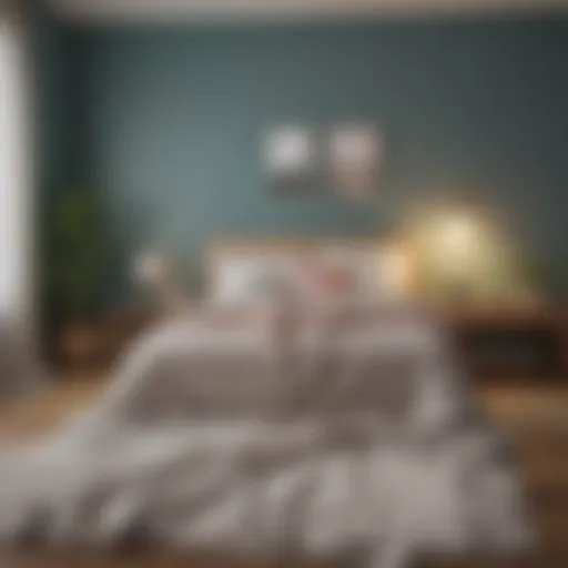 Illustration of a peaceful bedroom environment promoting better sleep quality.