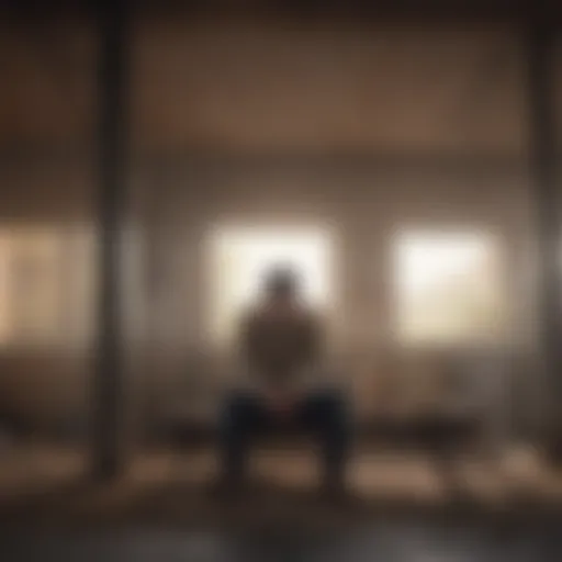 Illustration depicting a person feeling anxious and alone