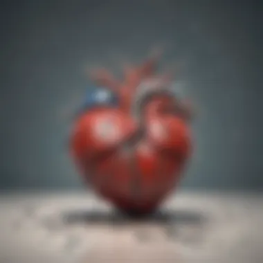 Emotional Turmoil Illustration showing a broken heart symbolizing emotional distress
