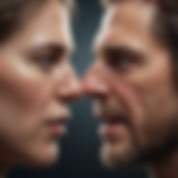 Illustration depicting inner conflict and mental struggle