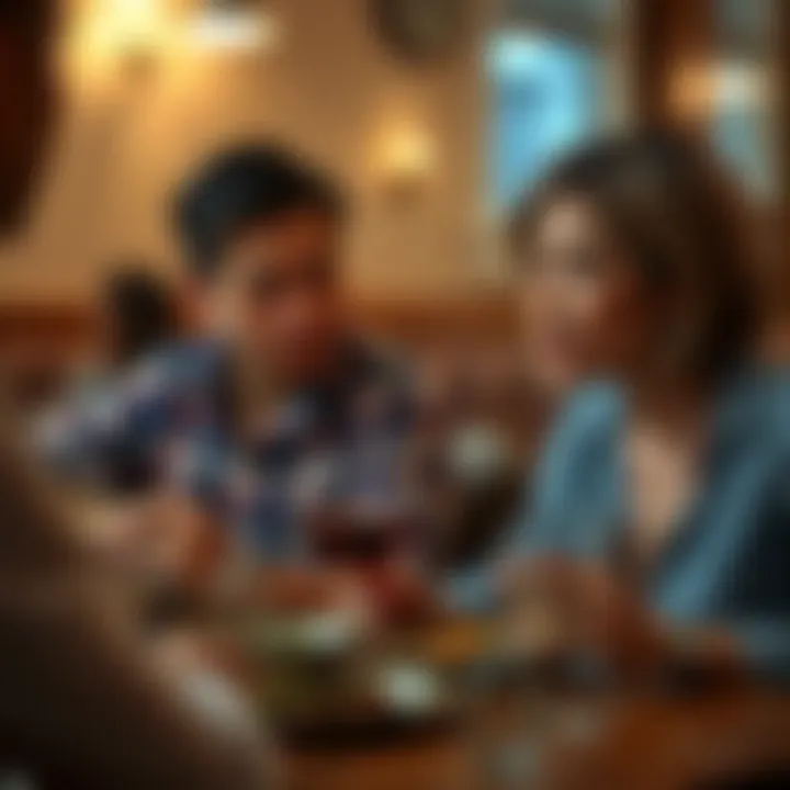 Disinterest During Shared Moments A couple at dinner, one appearing disinterested