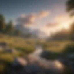 A serene landscape promoting relaxation