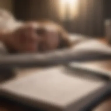 The Art of Sleep Journaling A journal and pen illustrating the importance of sleep tracking