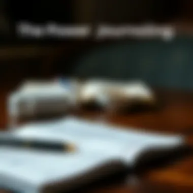 The Power of Journaling A journal with a pen, reflecting on thoughts and feelings.