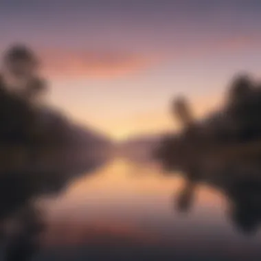Serenity at Dusk A serene landscape at dusk with calming colors