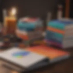 Student with ADHD using color-coded study materials