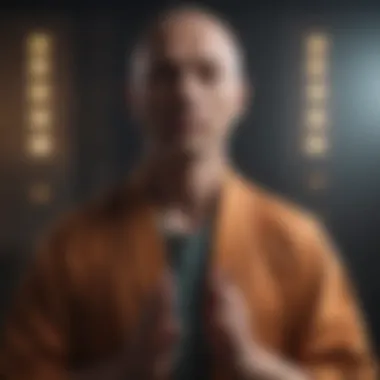 A peaceful individual practicing mindfulness meditation