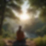 A serene landscape promoting mindfulness and relaxation