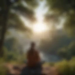 A serene landscape promoting mindfulness and relaxation