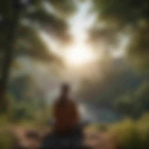 A serene landscape promoting mindfulness and relaxation