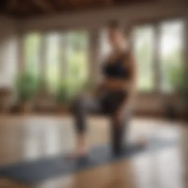 Finding Peace Through Movement A tranquil yoga session illustrating physical activity