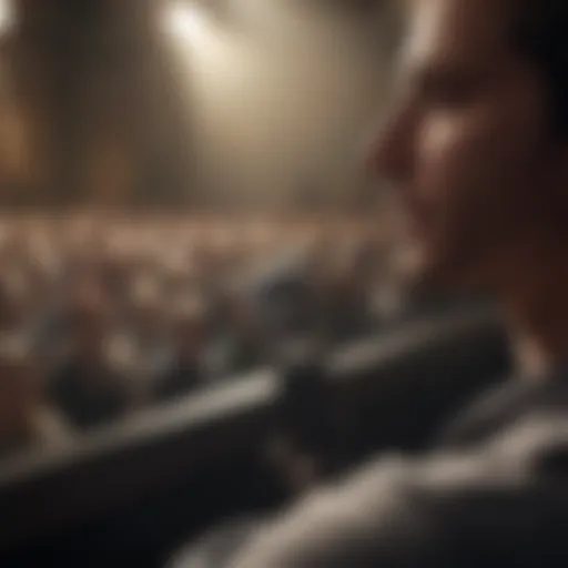 A calm speaker engaging with an audience