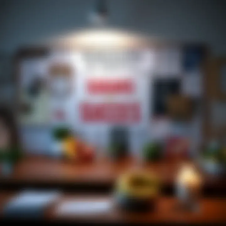 Visualizing Success in Healthy Choices An inspiring vision board filled with motivational quotes and healthy lifestyle goals.