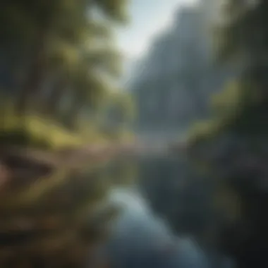Tranquility and Mental Clarity A serene landscape depicting tranquility