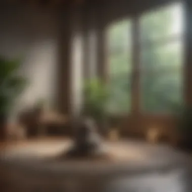 Mindful Meditation Environment Meditation space with calming elements