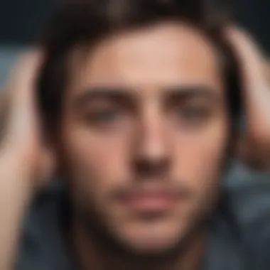 Emotional Turmoil Caused by Sleep Deprivation Stressed individual struggling with sleeplessness