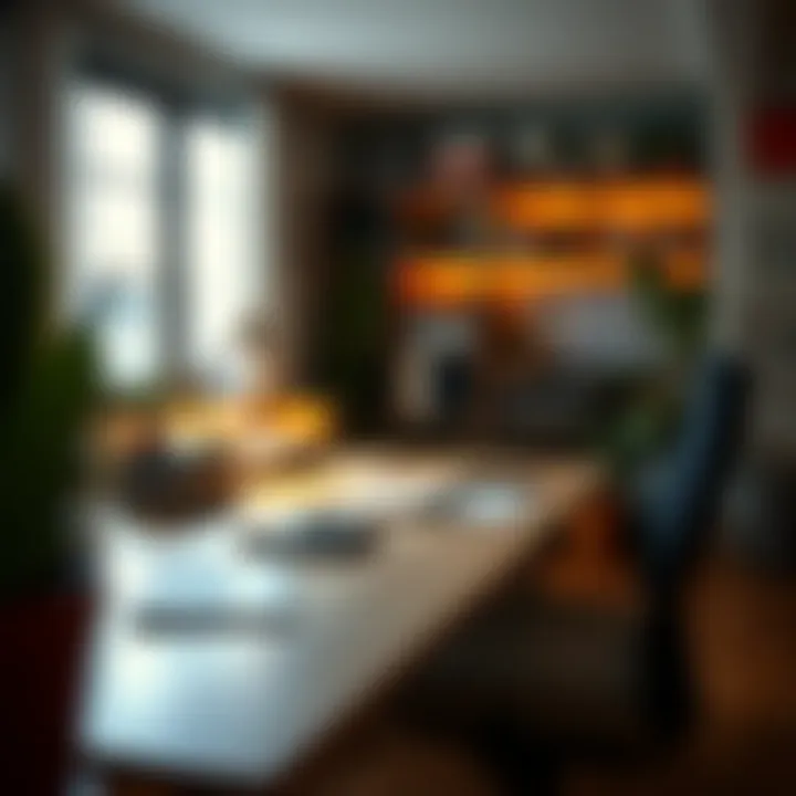 A Study Environment for Enhanced Focus A serene workspace designed for studying and focus enhancement