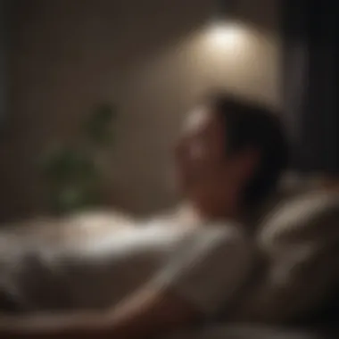 Mindfulness Techniques for Restful Nights An individual practicing mindfulness or meditation for sleep improvement.