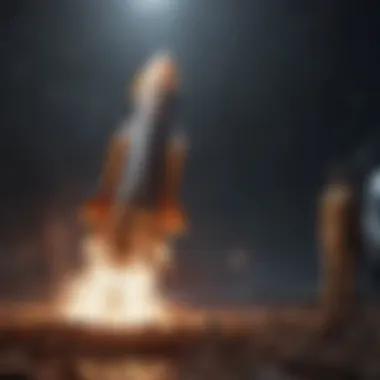 Aim for the Stars in Career Symbolic rocket for career advancement