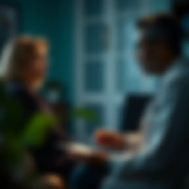 Medication Consultation in Online Therapy Psychiatrist discussing medication options with a patient