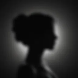 Elegant silhouette symbolizing allure and mystery