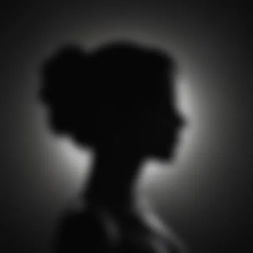 Elegant silhouette symbolizing allure and mystery