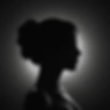 Silhouette of Elegance and Mystery Elegant silhouette symbolizing allure and mystery