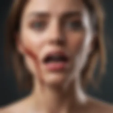 Emotional Turmoil of Bulimia An abstract illustration depicting the emotional turmoil associated with bulimia.
