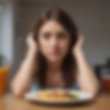 Social Isolation from Bulimia A conceptual image showing the social isolation that can result from bulimia.