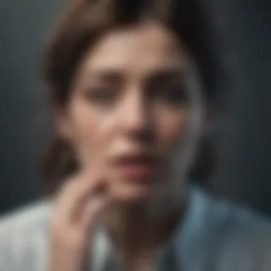 The Mental Toll of Anxiety Abstract representation of anxiety affecting mental state