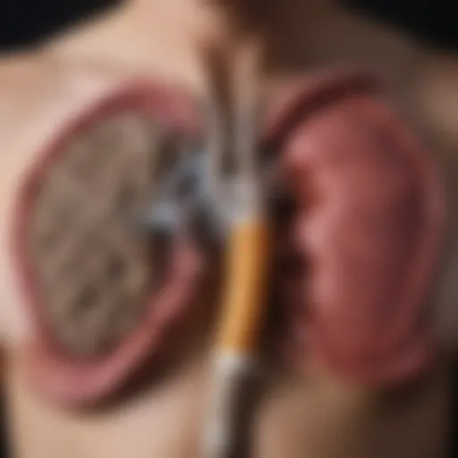 A detailed diagram showcasing the effects of smoking on various organs.