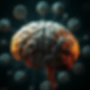 The Weight of Stigma on Mental Health Awareness A conceptual image depicting a brain surrounded by negative words, representing the stigma associated with mental illness.