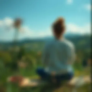 Relaxation Techniques for Stress Management A serene landscape illustrating relaxation techniques to combat stress