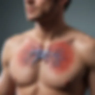Diagram showing influences on lung healing Factors affecting lung recovery