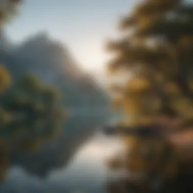 Tranquility and Balance in Nature A serene landscape symbolizing tranquility and balance