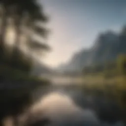 A serene landscape symbolizing tranquility and reflection