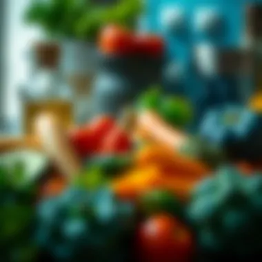 Nutrient-rich foods highlighting dietary sources of vitamins